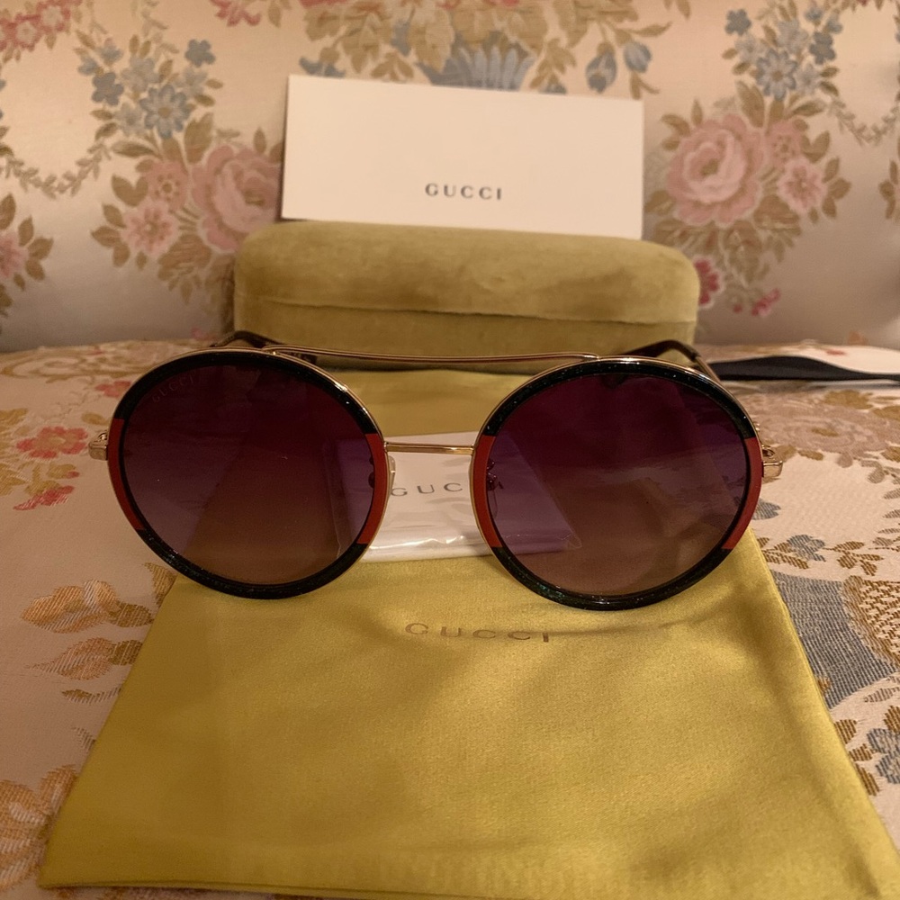 Authentic Gucci Monogram Gg Round Sunglasses Unis… - image 4